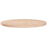 Rund bordplade Ø80×2,5 cm ubehandlet massivt egetræ - Kategori: 4 Rund bordplade Ø80x2,5 cm ubehandlet massivt egetræ