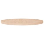 Rund bordplade Ø90x4 cm ubehandlet massivt egetræ