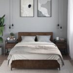 Sengeborde 2 stk. 40x40x55 cm konstrueret træ brunt egetræ - Kategori: 4 Sengeborde 2 stk. 40x40x55 cm konstrueret træ brunt egetræ