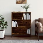Skab 69,5×32,5×90 cm konstrueret træ røget egetræ - Kategori: 4 Skab 69,5x32,5x90 cm konstrueret træ røget egetræ