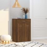 Skoskab 60x35x84 cm konstrueret træ brun egetræ - Kategori: 4 Skoskab 60x35x84 cm konstrueret træ brun egetræ