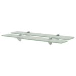 Svævehylde 2 stk. 60 x 10 cm 8 mm glas - Kategori: 4 Svævehylde 2 stk. 60 x 10 cm 8 mm glas