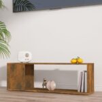 Tv-bord 100x24x32 cm konstrueret træ røget egetræ - Kategori: 4 Tv-bord 100x24x32 cm konstrueret træ røget egetræ