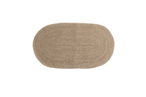 VENTURE DESIGN Oliver gulvtæppe, oval - natur jute (50x90)