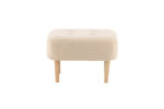 VENTURE DESIGN Salina puf, kvadratisk – hvid fleece polyester og natur gummitræ (59×59) - Kategori: Komfortable og praktiske puffer 4 VENTURE DESIGN Salina puf, kvadratisk - hvid fleece polyester og natur gummitræ (59x59)