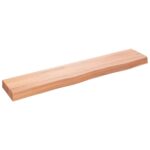 Væghylde 100x20x6 cm behandlet massivt egetræ lysebrun - Kategori: Egetræshylder til hjemmet 4 Væghylde 100x20x6 cm behandlet massivt egetræ lysebrun