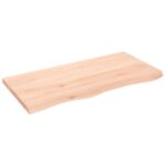 Væghylde 100x50x(2-4) cm ubehandlet massivt egetræ - Kategori: 4 Væghylde 100x50x(2-4) cm ubehandlet massivt egetræ