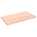 Væghylde 100x60x(2-4) cm ubehandlet massivt egetræ - Kategori: Egetræshylder til hjemmet 4 Væghylde 100x60x(2-4) cm ubehandlet massivt egetræ