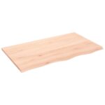 Væghylde 100x60x2 cm ubehandlet massivt egetræ - Kategori: 4 Væghylde 100x60x2 cm ubehandlet massivt egetræ
