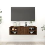 Væghylde 102x30x29 cm konstrueret træ brun egetræsfarve - Kategori: 4 Væghylde 102x30x29 cm konstrueret træ brun egetræsfarve
