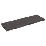 Væghylde 120x40x(2-4) cm behandlet massivt egetræ mørkebrun - Kategori: Egetræshylder til hjemmet 4 Væghylde 120x40x(2-4) cm behandlet massivt egetræ mørkebrun