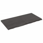 Væghylde 120x60x(2-4) cm behandlet massivt egetræ mørkebrun - Kategori: Egetræshylder til hjemmet 4 Væghylde 120x60x(2-4) cm behandlet massivt egetræ mørkebrun