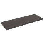 Væghylde 140x50x(2-4) cm behandlet massivt egetræ mørkebrun - Kategori: Egetræshylder til hjemmet 4 Væghylde 140x50x(2-4) cm behandlet massivt egetræ mørkebrun