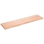 Væghylde 160x40x(2-4) cm behandlet massivt egetræ lysebrun - Kategori: Egetræshylder til hjemmet 4 Væghylde 160x40x(2-4) cm behandlet massivt egetræ lysebrun