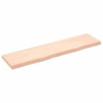 Væghylde 160x40x(2-6) cm ubehandlet massivt egetræ - Kategori: Egetræshylder til hjemmet 4 Væghylde 160x40x(2-6) cm ubehandlet massivt egetræ