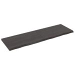 Væghylde 160x50x(2-4) cm behandlet massivt egetræ mørkebrun - Kategori: Egetræshylder til hjemmet 4 Væghylde 160x50x(2-4) cm behandlet massivt egetræ mørkebrun