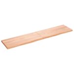 Væghylde 180x40x(2-4) cm behandlet massivt egetræ lysebrun - Kategori: Egetræshylder til hjemmet 4 Væghylde 180x40x(2-4) cm behandlet massivt egetræ lysebrun