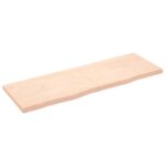 Væghylde 180x60x(2-6) cm ubehandlet massivt egetræ - Kategori: Egetræshylder til hjemmet 4 Væghylde 180x60x(2-6) cm ubehandlet massivt egetræ