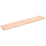 Væghylde 220x40x(2-4) cm ubehandlet massivt egetræ - Kategori: 4 Væghylde 220x40x(2-4) cm ubehandlet massivt egetræ