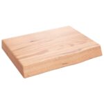 Væghylde 40x30x(2-6) cm behandlet massivt egetræ lysebrun - Kategori: Egetræshylder til hjemmet 4 Væghylde 40x30x(2-6) cm behandlet massivt egetræ lysebrun