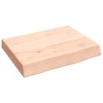 Væghylde 40x30x(2-6) cm ubehandlet massivt egetræ - Kategori: 4 Væghylde 40x30x(2-6) cm ubehandlet massivt egetræ