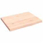 Væghylde 40x30x2 cm ubehandlet massivt egetræ - Kategori: 4 Væghylde 40x30x2 cm ubehandlet massivt egetræ