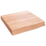 Væghylde 40x40x(2-6) cm behandlet massivt egetræ lysebrun - Kategori: Egetræshylder til hjemmet 4 Væghylde 40x40x(2-6) cm behandlet massivt egetræ lysebrun