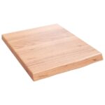 Væghylde 40x50x(2-4) cm behandlet massivt egetræ lysebrun - Kategori: Egetræshylder til hjemmet 4 Væghylde 40x50x(2-4) cm behandlet massivt egetræ lysebrun