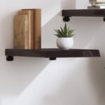 Væghylde 40x50x(2-6) cm behandlet massivt egetræ mørkebrun - Kategori: 4 Væghylde 40x50x(2-6) cm behandlet massivt egetræ mørkebrun