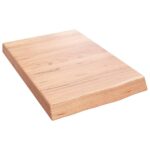 Væghylde 40x60x(2-6) cm behandlet massivt egetræ lysebrun - Kategori: 4 Væghylde 40x60x(2-6) cm behandlet massivt egetræ lysebrun