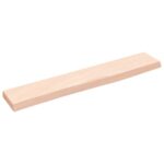 Væghylde 60x10x2 cm ubehandlet massivt egetræ - Kategori: 4 Væghylde 60x10x2 cm ubehandlet massivt egetræ