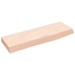 Væghylde 60x20x4 cm ubehandlet massivt egetræ - Kategori: 4 Væghylde 60x20x4 cm ubehandlet massivt egetræ