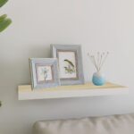 Væghylde 60×23,5×3,8 cm MDF egetræsfarve og hvid - Kategori: 4 Væghylde 60x23,5x3,8 cm MDF egetræsfarve og hvid