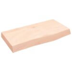 Væghylde 60x30x(2-6) cm ubehandlet massivt egetræ - Kategori: 4 Væghylde 60x30x(2-6) cm ubehandlet massivt egetræ