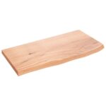 Væghylde 60x30x2 cm behandlet massivt egetræ lysebrun - Kategori: 4 Væghylde 60x30x2 cm behandlet massivt egetræ lysebrun