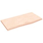 Væghylde 60x30x2 cm ubehandlet massivt egetræ - Kategori: 4 Væghylde 60x30x2 cm ubehandlet massivt egetræ