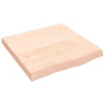 Væghylde 60x60x(2-6) cm ubehandlet massivt egetræ - Kategori: 4 Væghylde 60x60x(2-6) cm ubehandlet massivt egetræ