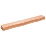 Væghylde 80x10x6 cm behandlet massivt egetræ lysebrun - Kategori: 4 Væghylde 80x10x6 cm behandlet massivt egetræ lysebrun