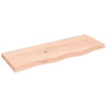Væghylde 80x30x(2-4) cm ubehandlet massivt egetræ - Kategori: 4 Væghylde 80x30x(2-4) cm ubehandlet massivt egetræ