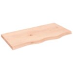 Væghylde 80x40x(2-4) cm ubehandlet massivt egetræ - Kategori: 4 Væghylde 80x40x(2-4) cm ubehandlet massivt egetræ