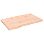 Væghylde 80x50x(2-4) cm ubehandlet massivt egetræ - Kategori: Egetræshylder til hjemmet 4 Væghylde 80x50x(2-4) cm ubehandlet massivt egetræ