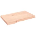Væghylde 80x50x(2-6) cm ubehandlet massivt egetræ - Kategori: 4 Væghylde 80x50x(2-6) cm ubehandlet massivt egetræ