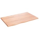 Væghylde 80x50x2 cm behandlet massivt egetræ lysebrun - Kategori: 4 Væghylde 80x50x2 cm behandlet massivt egetræ lysebrun