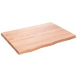 Væghylde 80x60x(2-4) cm behandlet massivt egetræ lysebrun - Kategori: Egetræshylder til hjemmet 4 Væghylde 80x60x(2-4) cm behandlet massivt egetræ lysebrun