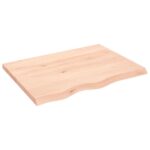 Væghylde 80x60x(2-4) cm ubehandlet massivt egetræ - Kategori: 4 Væghylde 80x60x(2-4) cm ubehandlet massivt egetræ