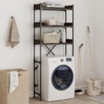 Vaskemaskinereol 67x25x163 cm konstrueret træ brunt egetræ - Kategori: 4 Vaskemaskinereol 67x25x163 cm konstrueret træ brunt egetræ