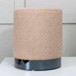 Venture Home puf Benji 35x35x42,5 cm teddystof sort og beige - Kategori: 4 Venture Home puf Benji 35x35x42,5 cm teddystof sort og beige
