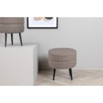 Venture Home puf Pot 40x40x40 cm teddystof beige og sort - Kategori: 4 Venture Home puf Pot 40x40x40 cm teddystof beige og sort