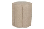 WOOOD Ollie puf, rund - sand bouclé polyester stof (Ø40)