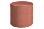 WOOOD Sara høj puf, rund – gammel rosa polyester fløjl (Ø46) - Kategori: Komfortable og praktiske puffer 4 WOOOD Sara høj puf, rund - gammel rosa polyester fløjl (Ø46)
